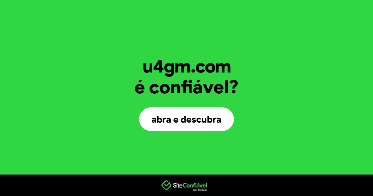 O site u4gm.com é confiável?