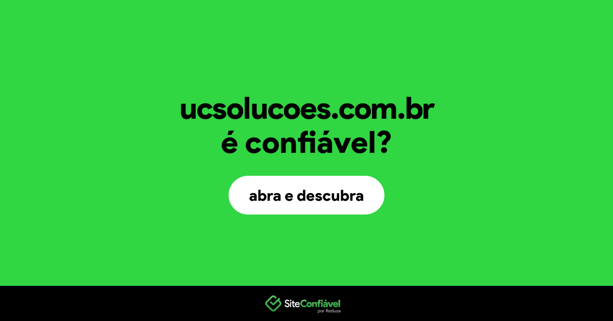 O site ucsolucoes.com.br é confiável?