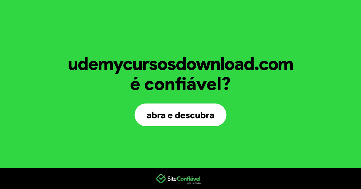 O site udemycursosdownload.com é confiável?