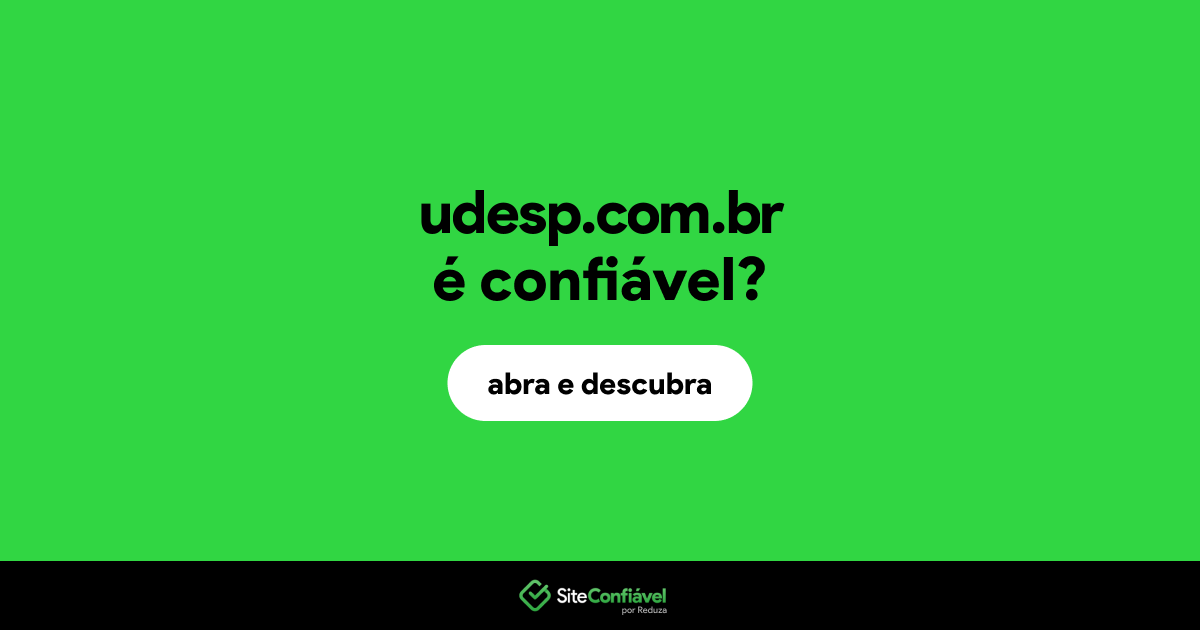 O site udesp.com.br é confiável?