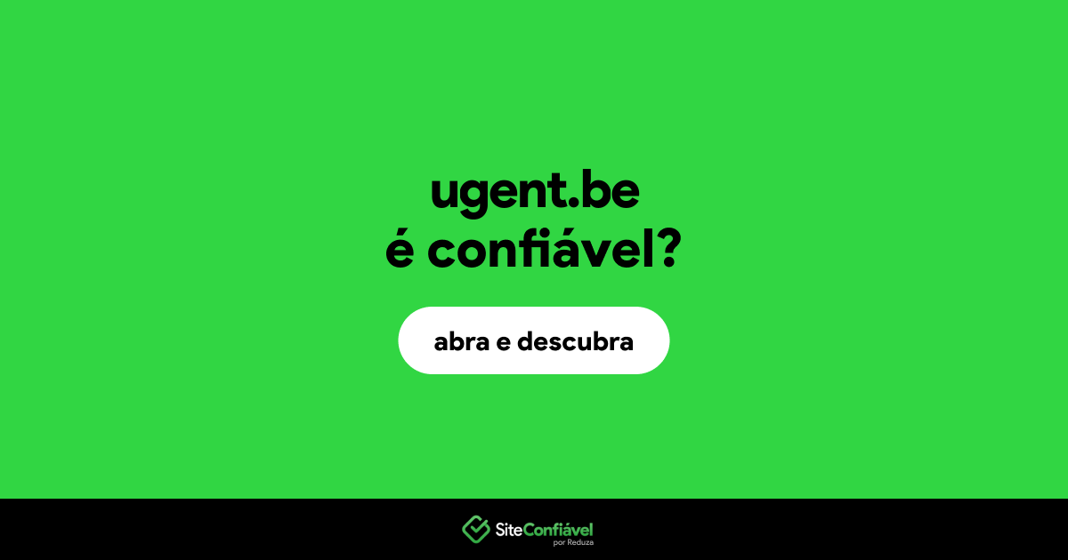 O site ugent.be é confiável?