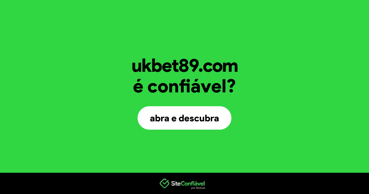 O site ukbet89.com é confiável?