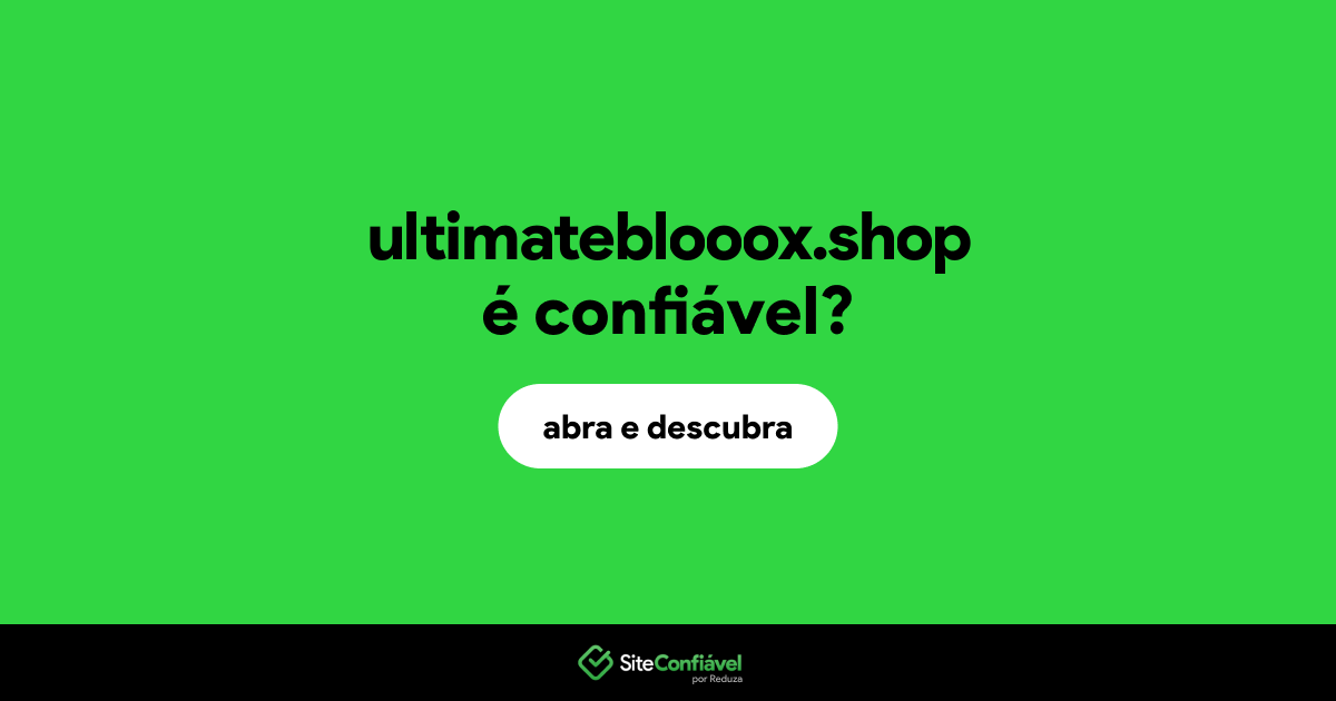 O site ultimateblooox.shop é confiável?
