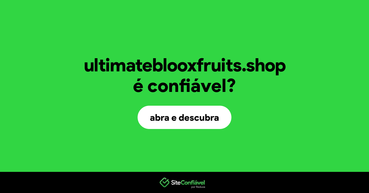 O site ultimateblooxfruits.shop é confiável?