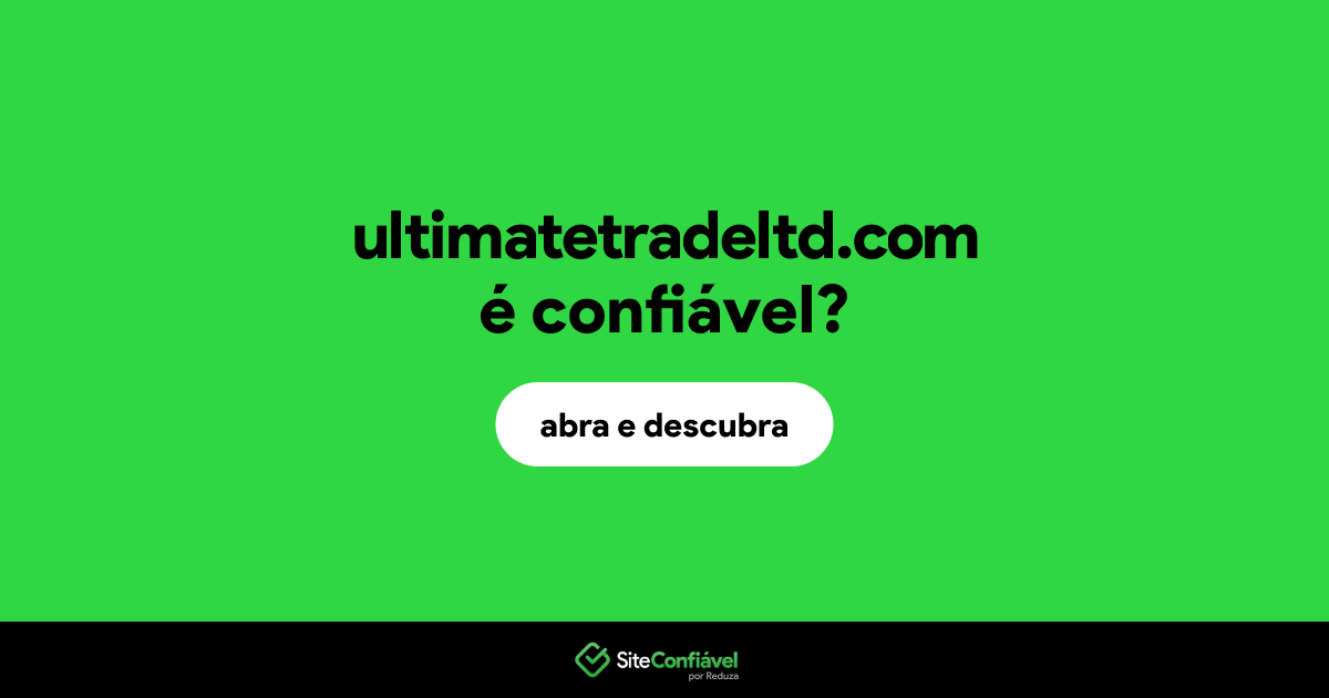 O site ultimatetradeltd.com é confiável?