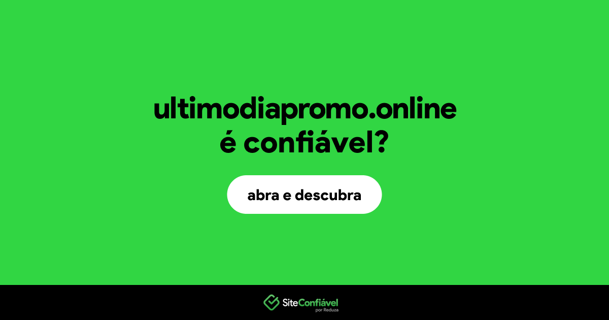 O site ultimodiapromo.online é confiável?