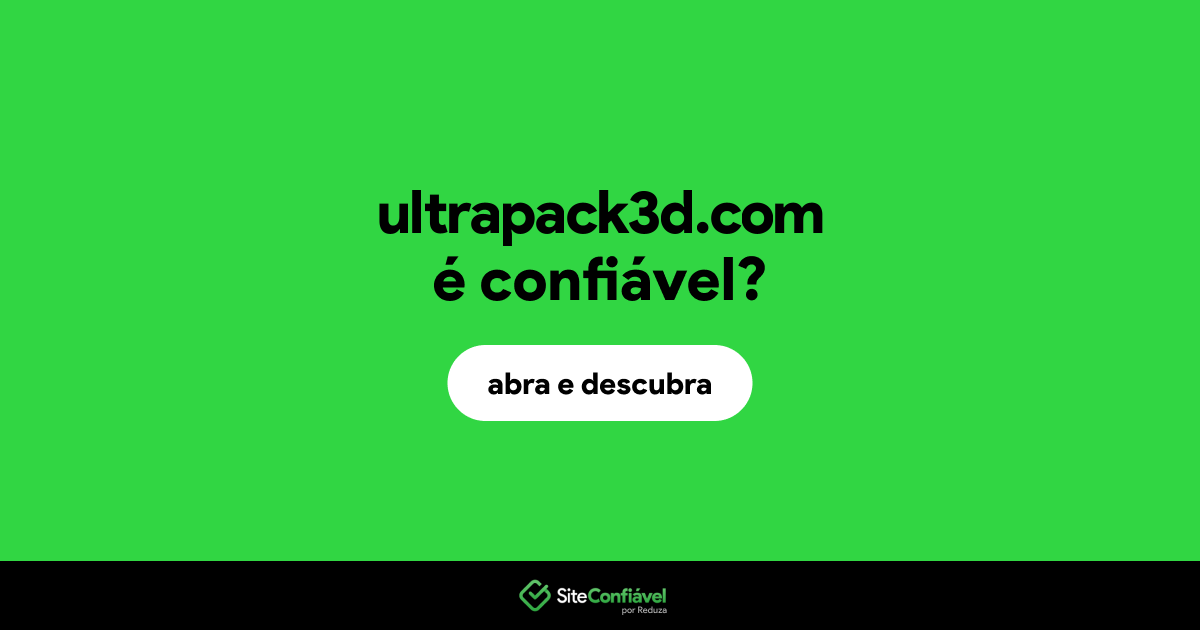 O site ultrapack3d.com é confiável?