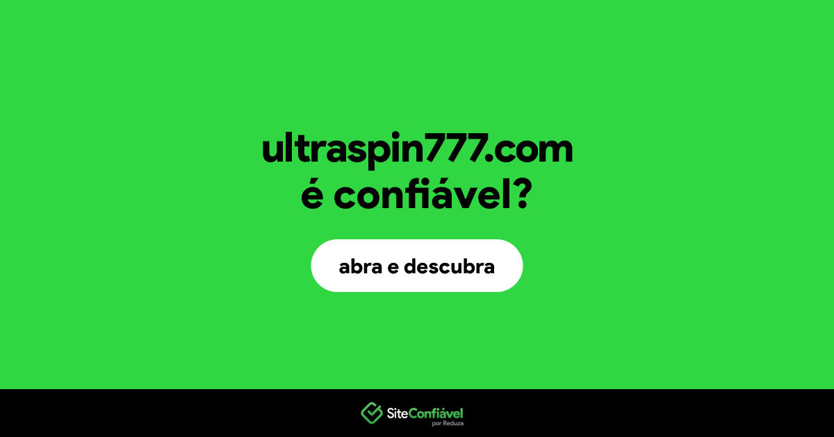 O site ultraspin777.com é confiável?