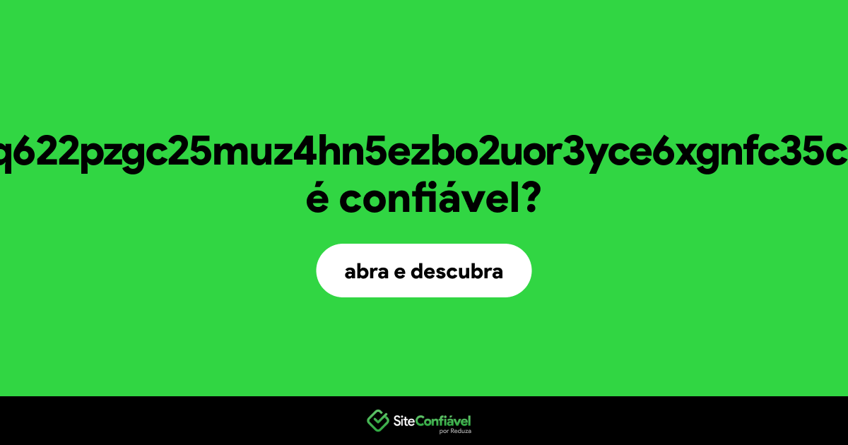 O site ulvmebyufymq622pzgc25muz4hn5ezbo2uor3yce6xgnfc35cqgm2cid.onion é confiável?