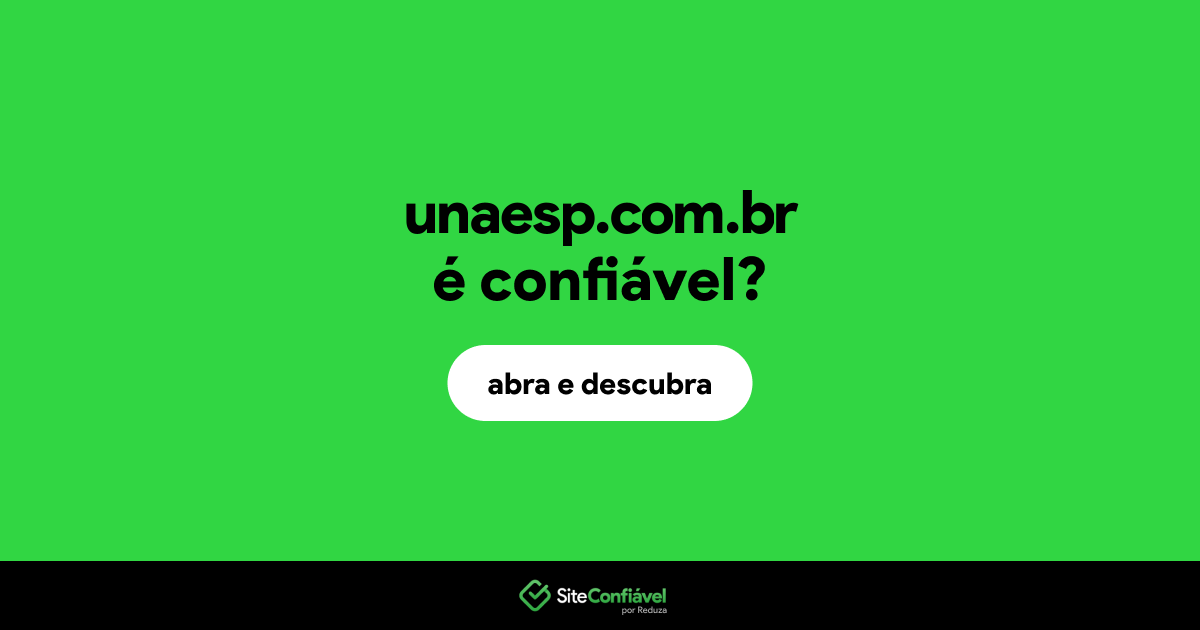O site unaesp.com.br é confiável?