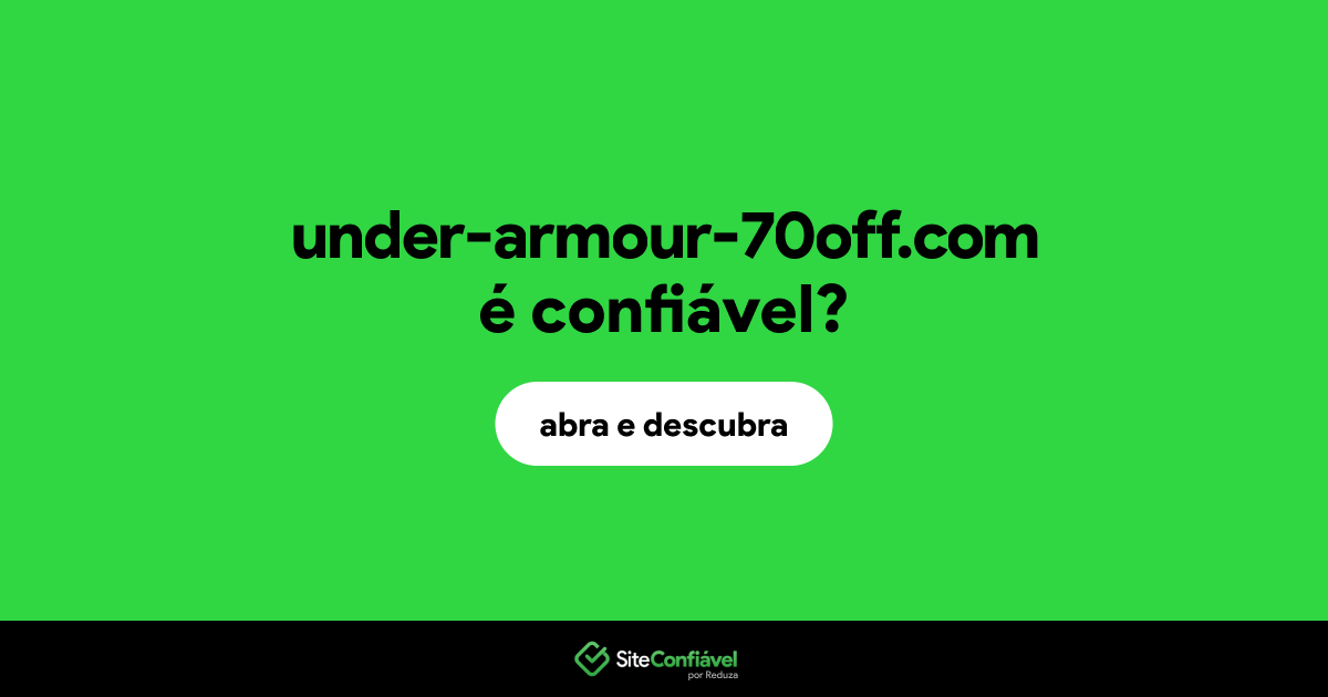 O site under-armour-70off.com é confiável?