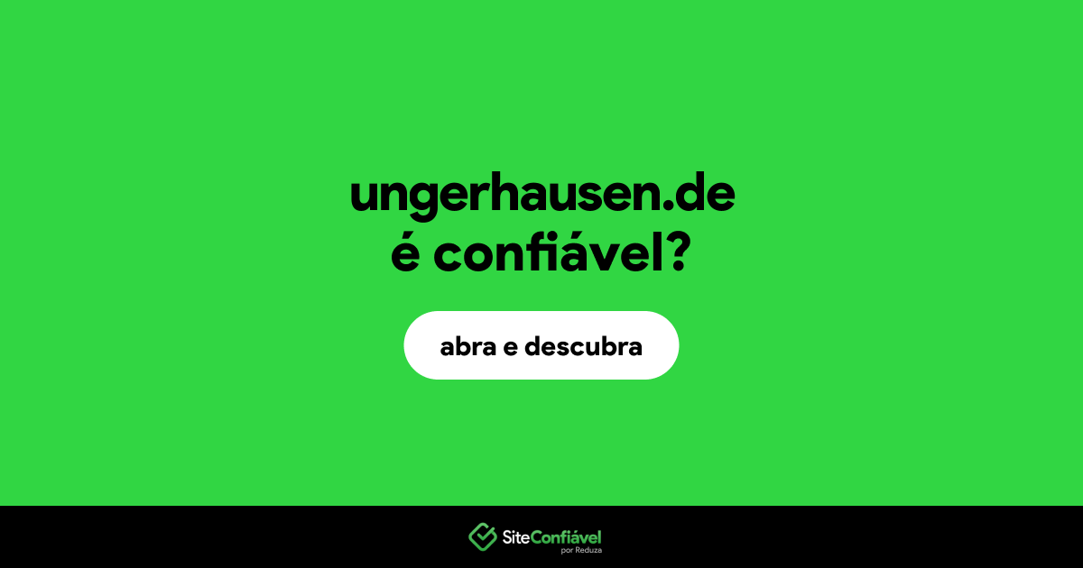 O site ungerhausen.de é confiável?