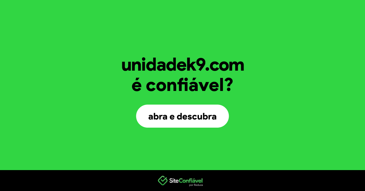 O site unidadek9.com é confiável?