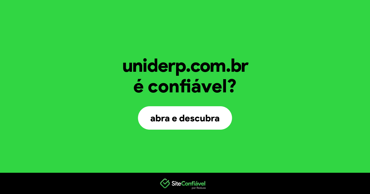 O site uniderp.com.br é confiável?