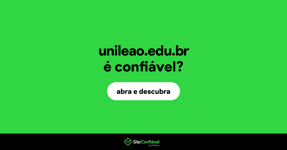 O site unileao.edu.br é confiável?