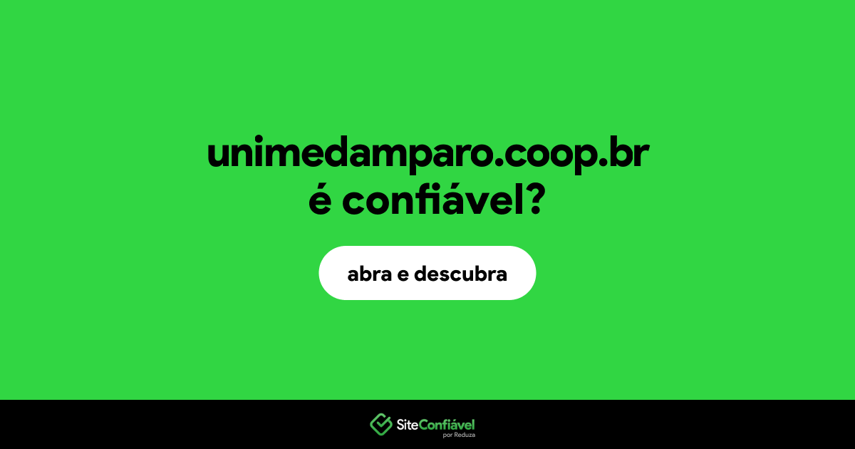 O site unimedamparo.coop.br é confiável?