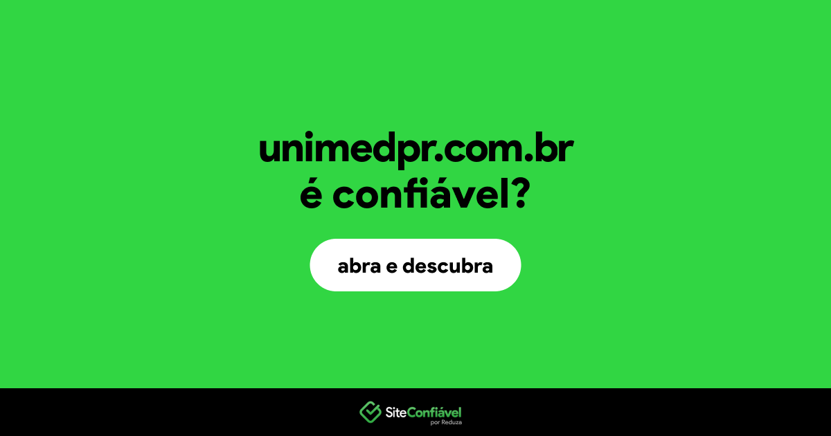 O site unimedpr.com.br é confiável?