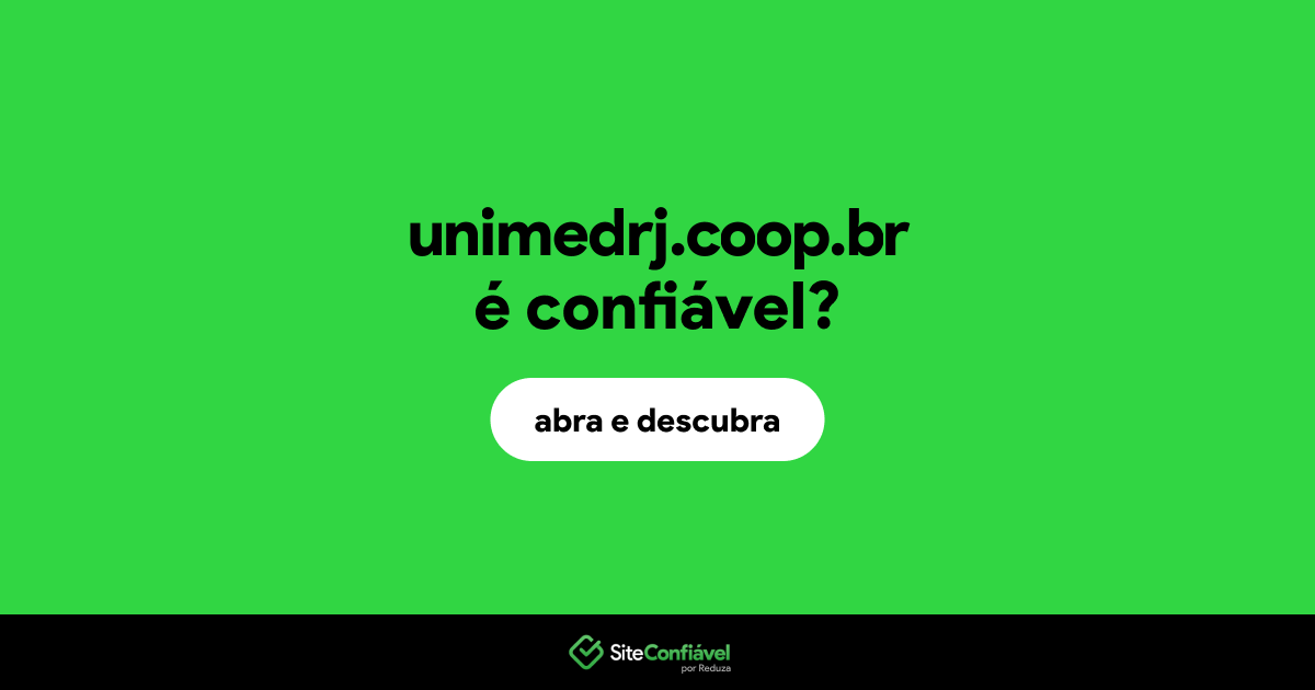 O site unimedrj.coop.br é confiável?