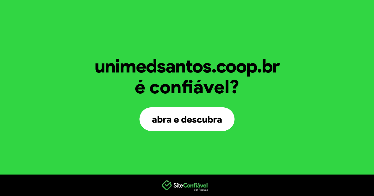 O site unimedsantos.coop.br é confiável?