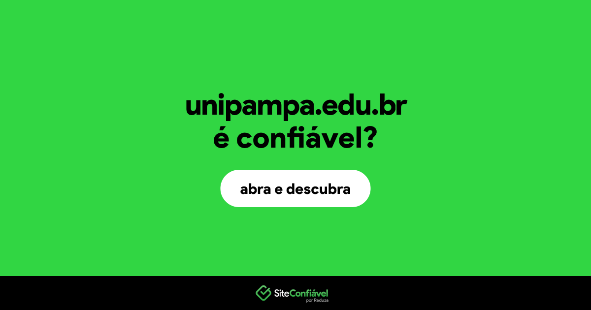 O site unipampa.edu.br é confiável?