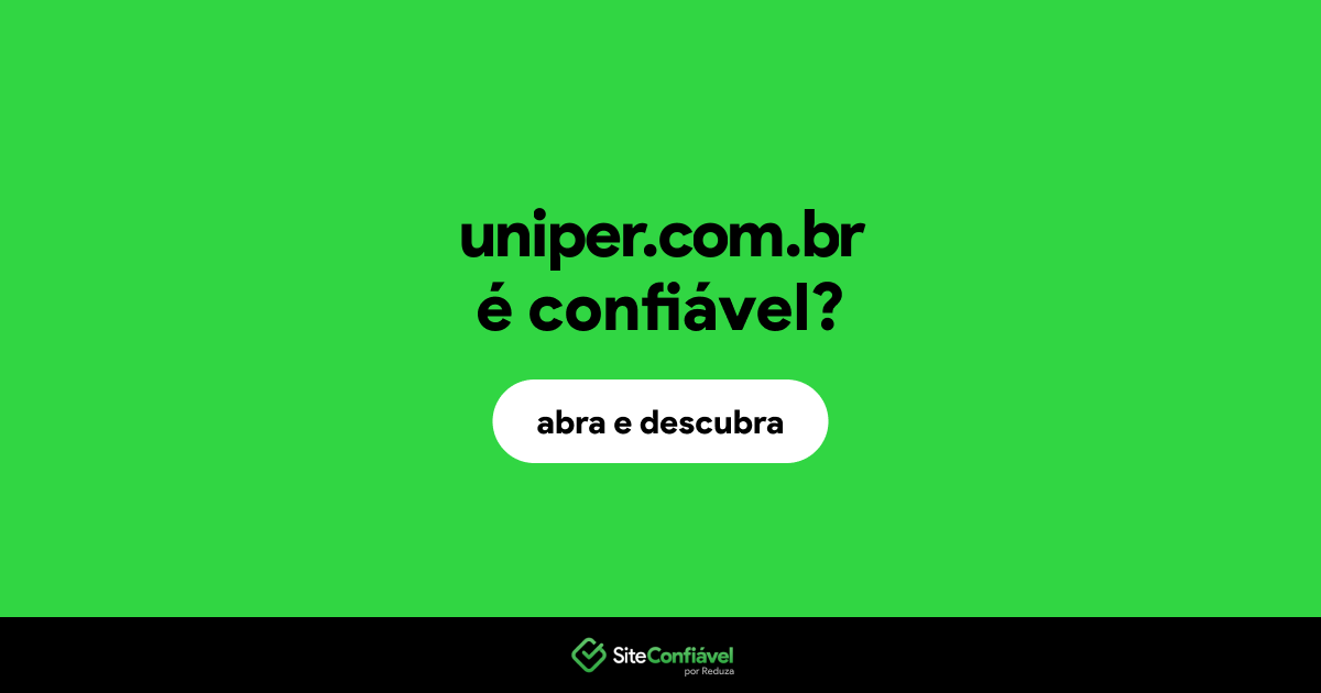 O site uniper.com.br é confiável?