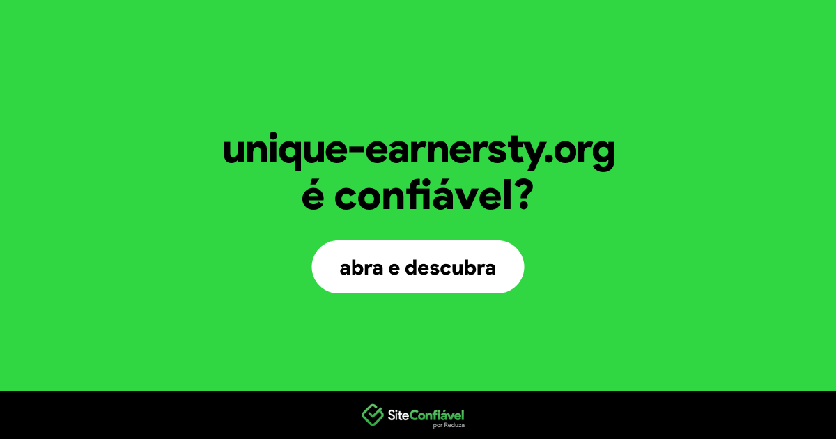 O site unique-earnersty.org é confiável?