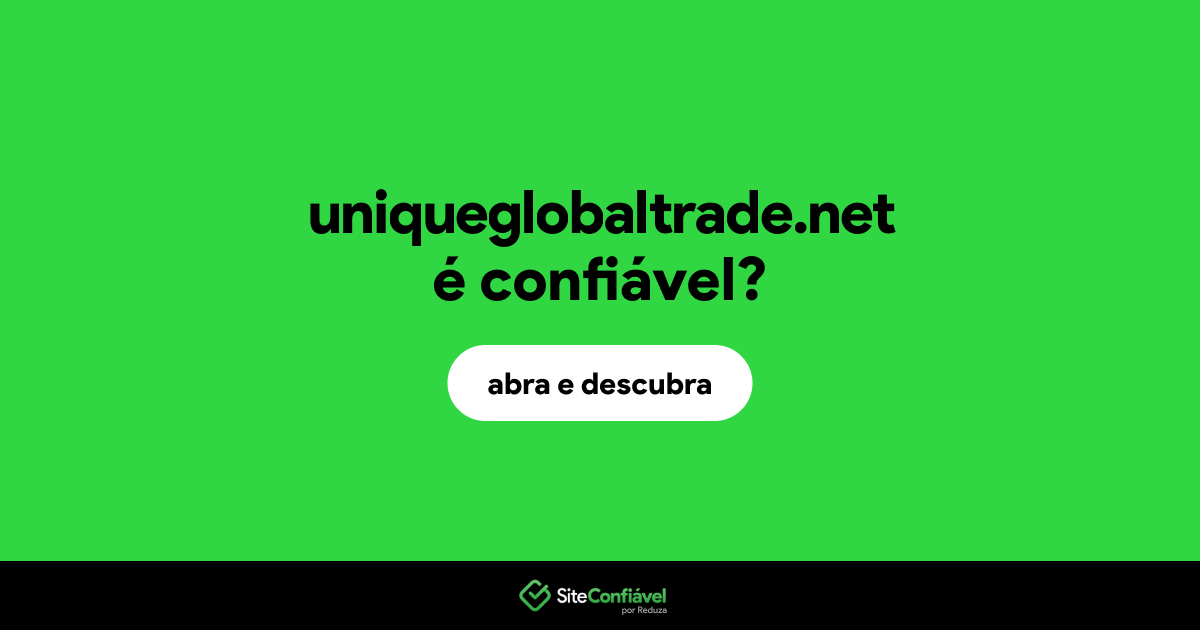 O site uniqueglobaltrade.net é confiável?