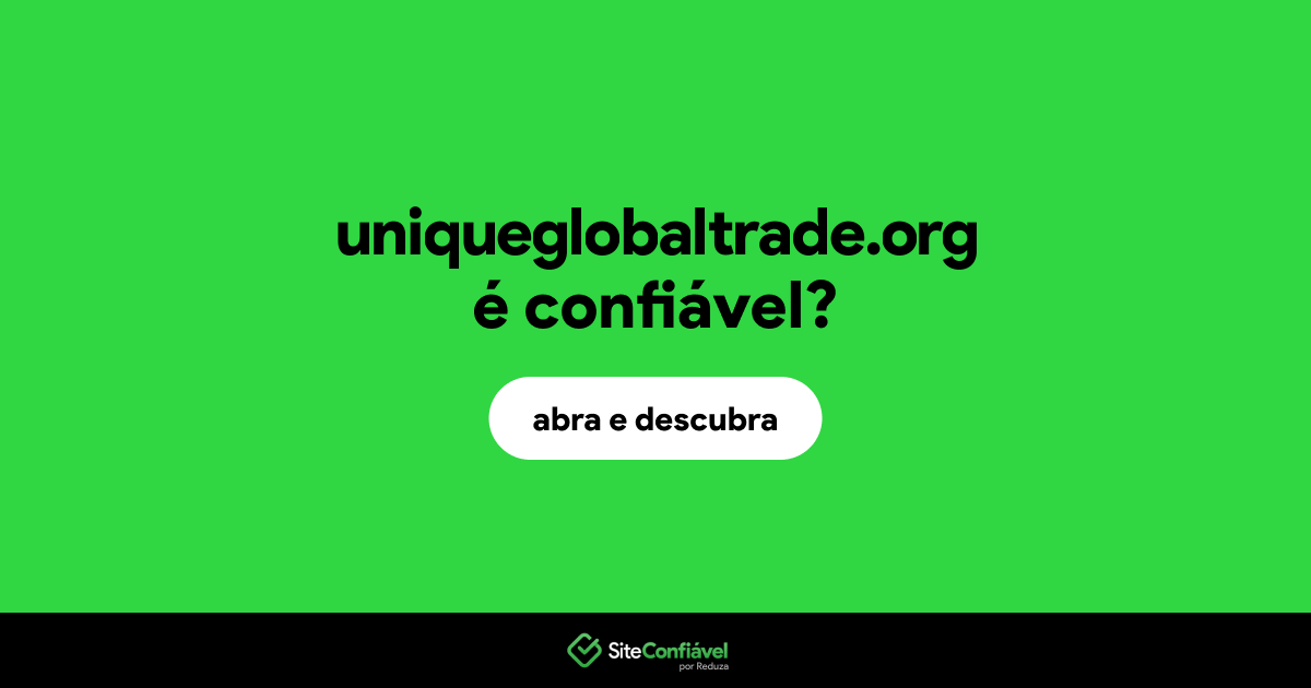 O site uniqueglobaltrade.org é confiável?