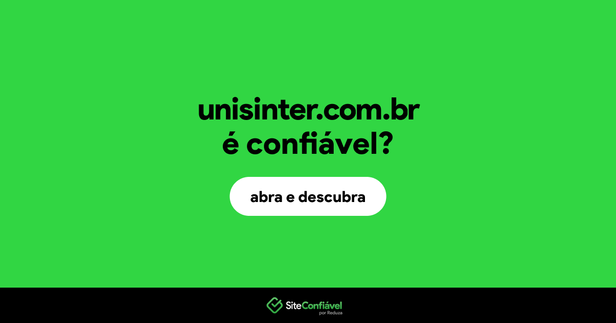 O site unisinter.com.br é confiável?