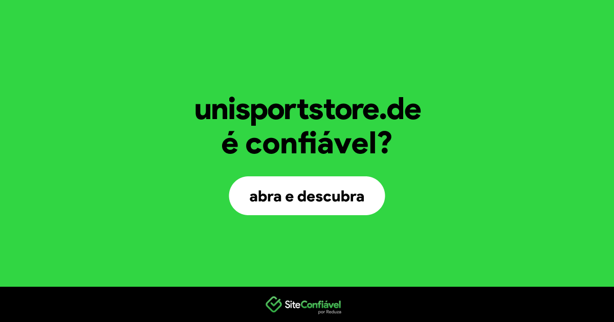 O site unisportstore.de é confiável?