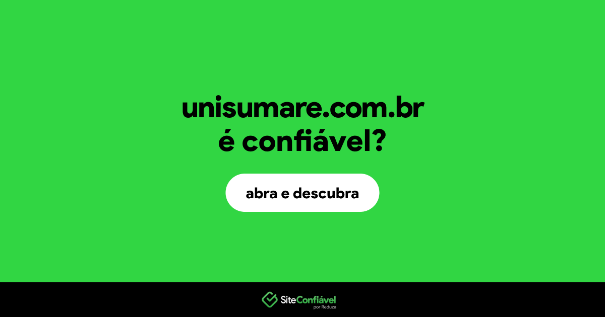 O site unisumare.com.br é confiável?