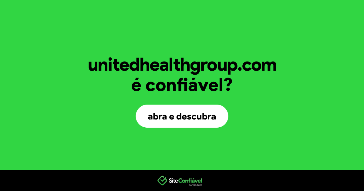 O site unitedhealthgroup.com é confiável?
