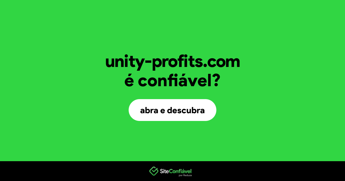 O site unity-profits.com é confiável?