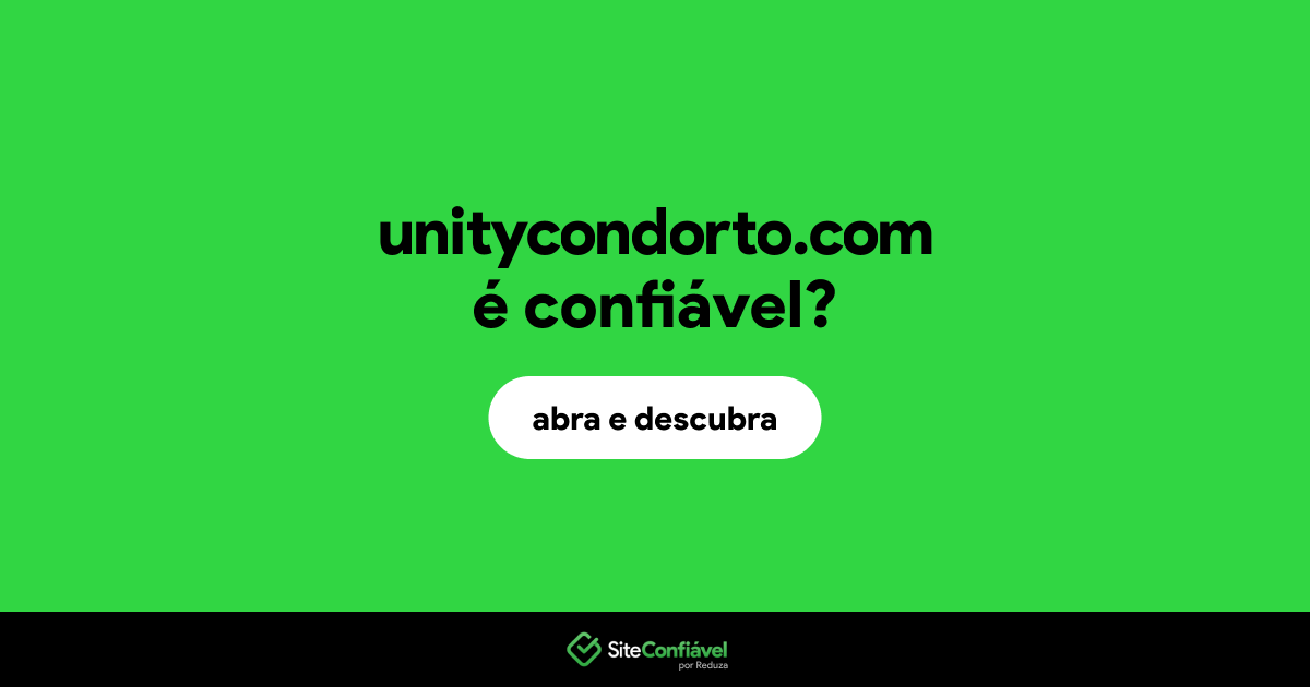 O site unitycondorto.com é confiável?