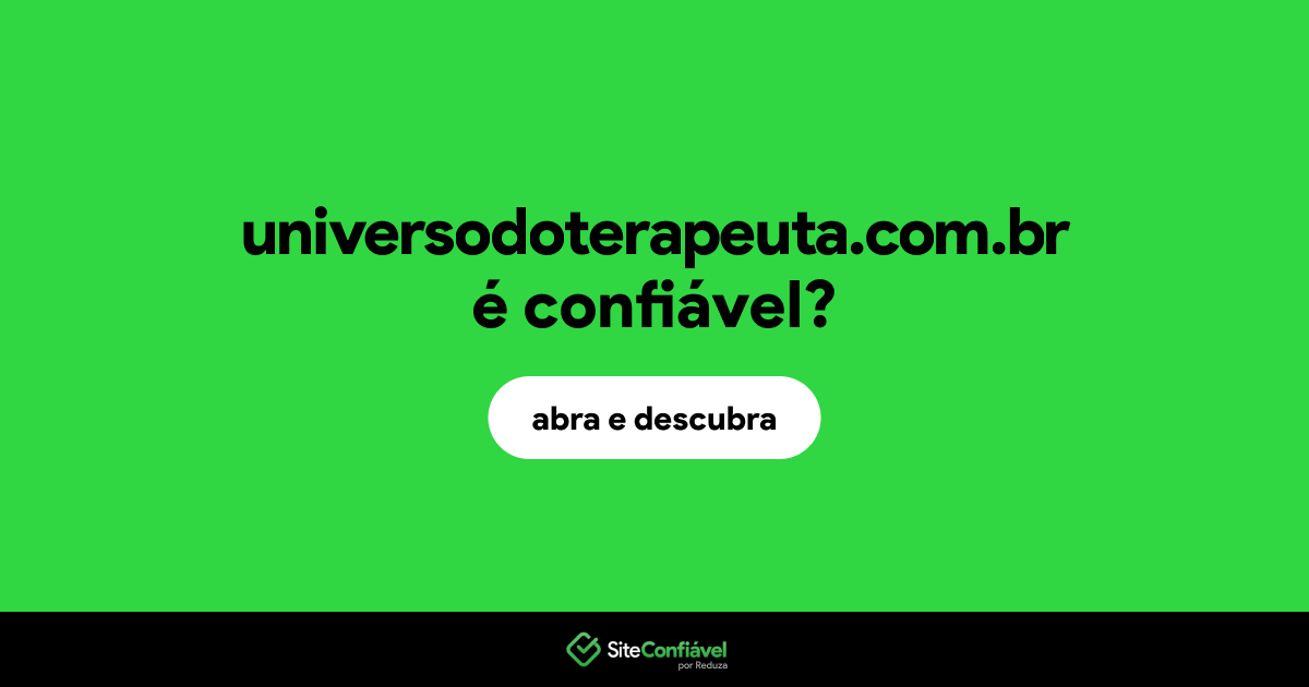 O site universodoterapeuta.com.br é confiável?