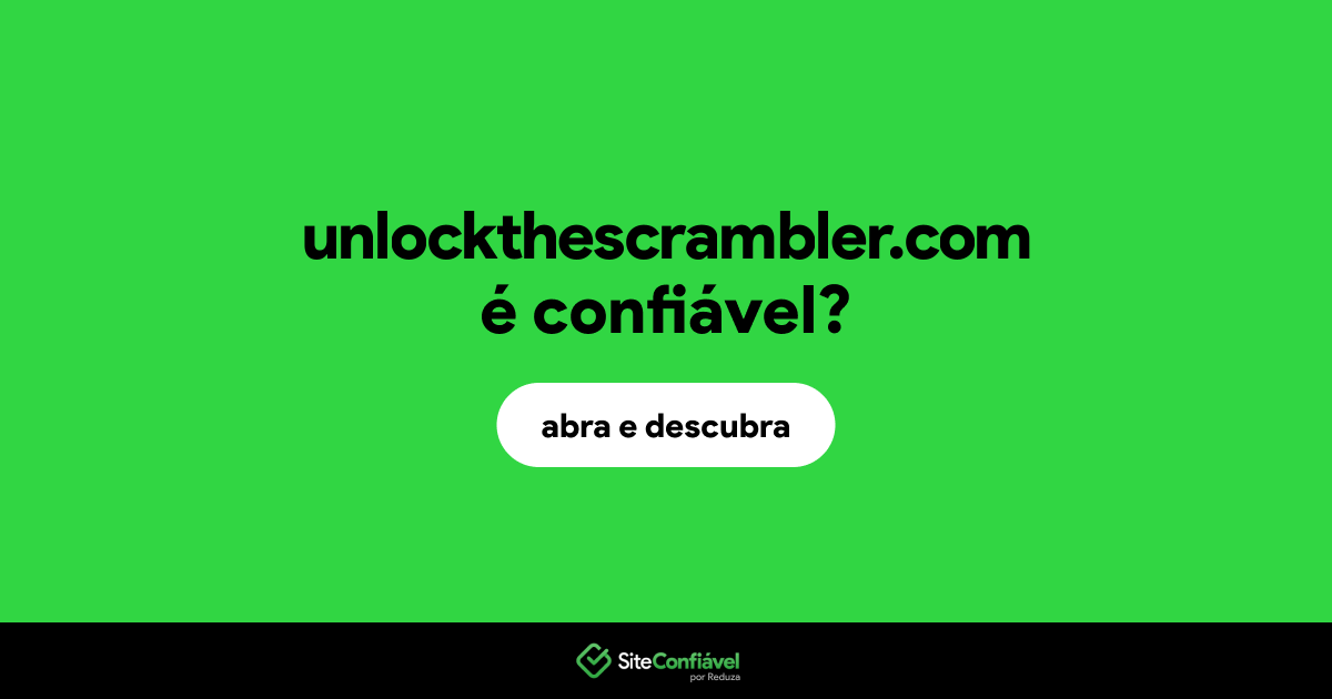 O site unlockthescrambler.com é confiável?