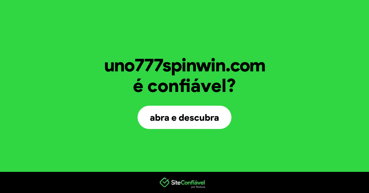 O site uno777spinwin.com é confiável?