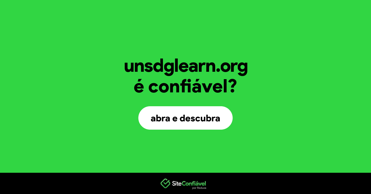 O site unsdglearn.org é confiável?