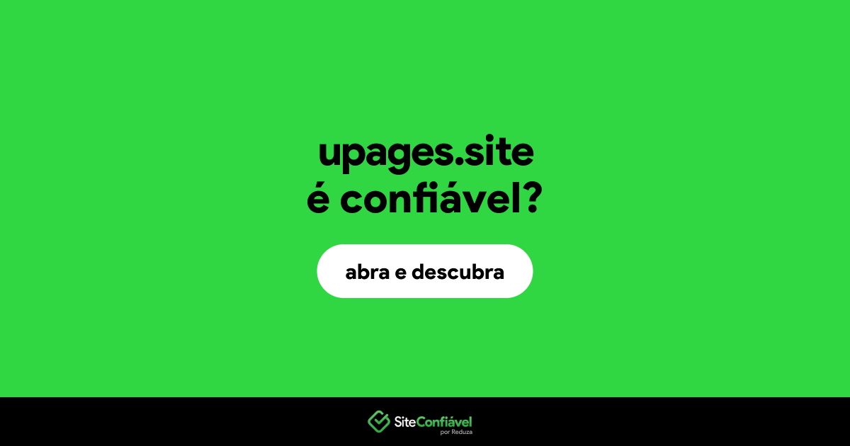O site upages.site é confiável?