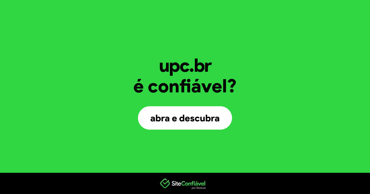 O site upc.br é confiável?