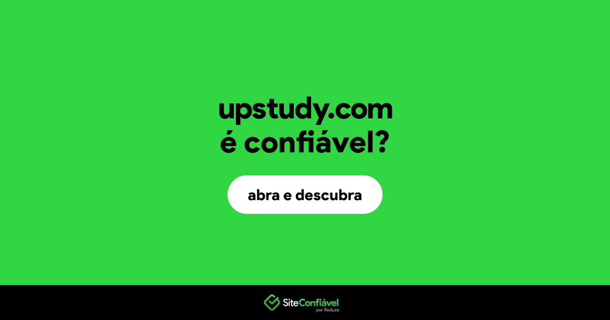 O site upstudy.com é confiável?