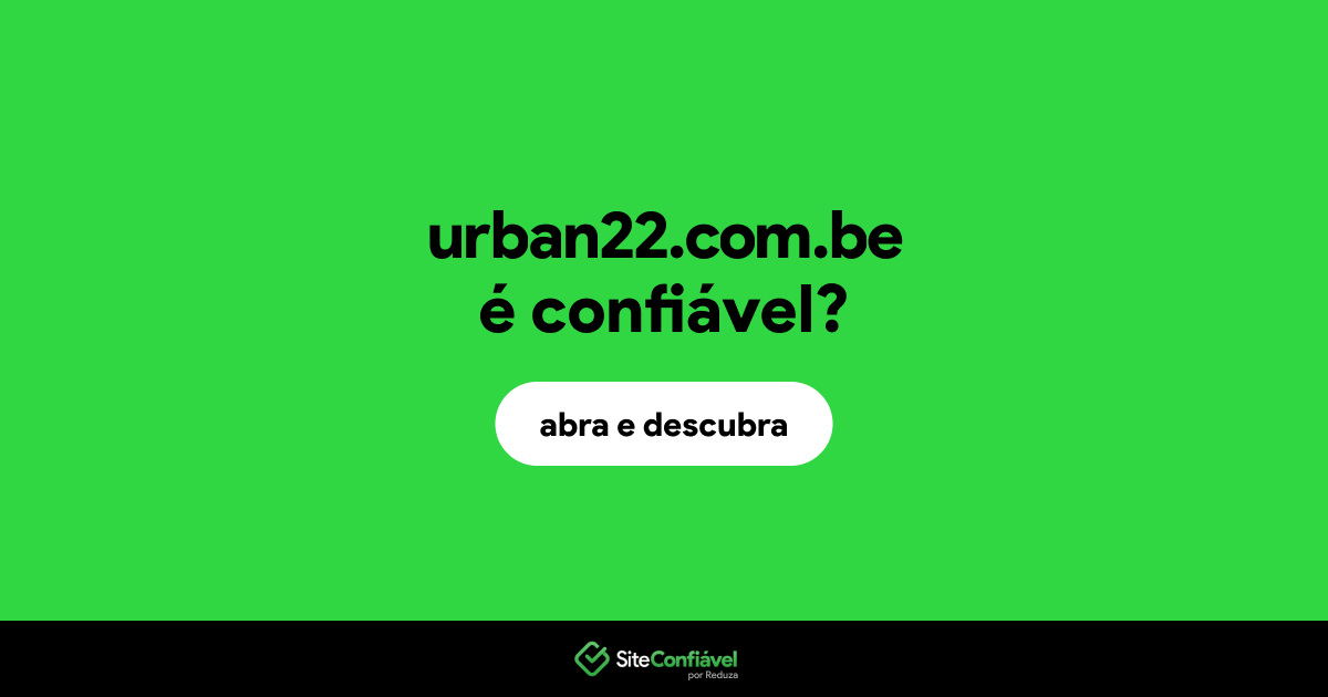 O site urban22.com.be é confiável?