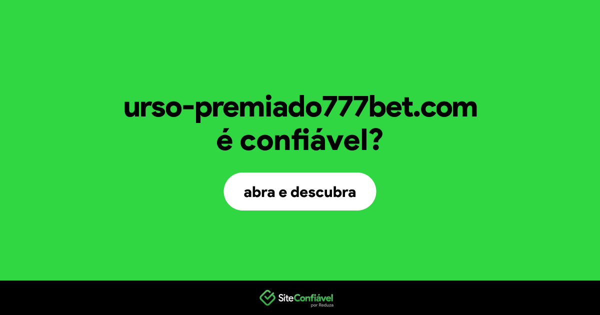 O site urso-premiado777bet.com é confiável?