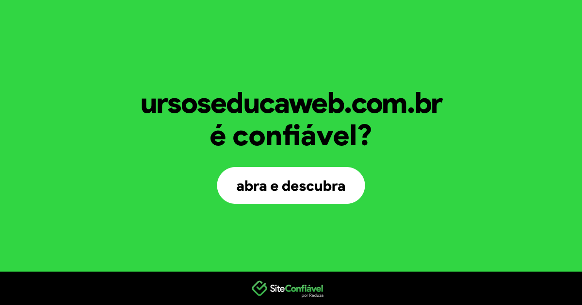 O site ursoseducaweb.com.br é confiável?