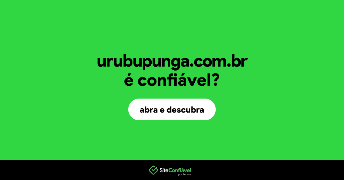 O site urubupunga.com.br é confiável?
