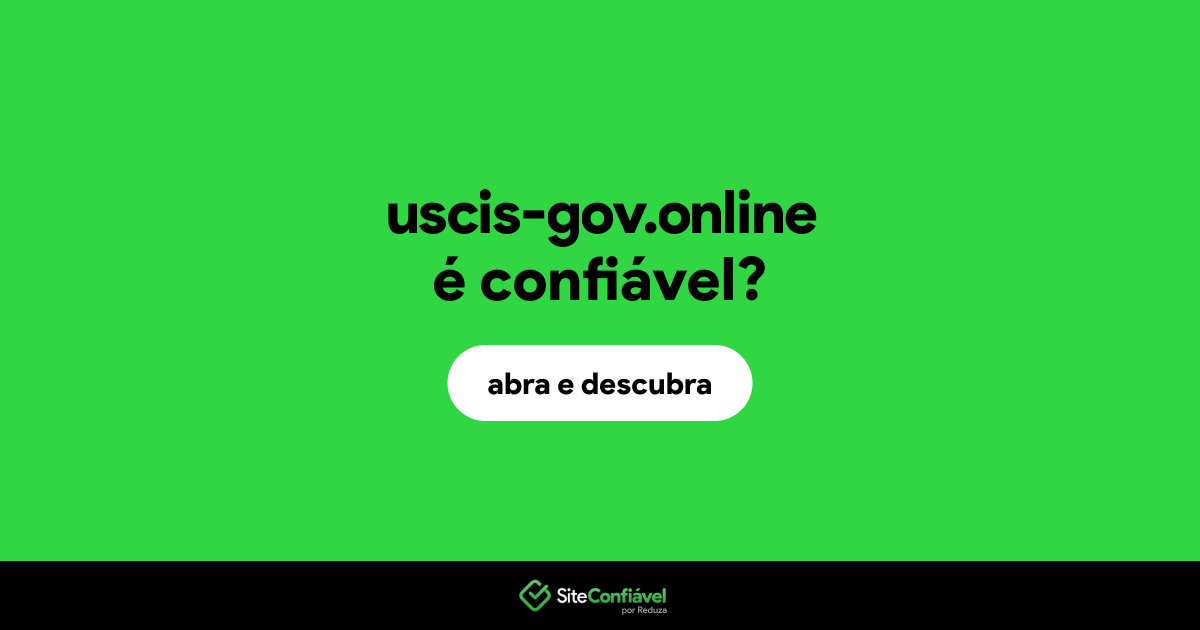 O site uscis-gov.online é confiável?