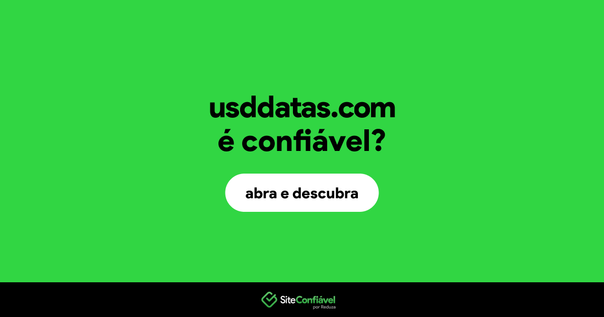 O site usddatas.com é confiável?