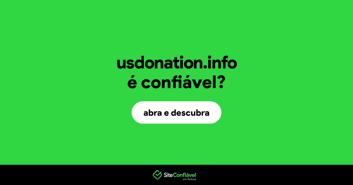O site usdonation.info é confiável?