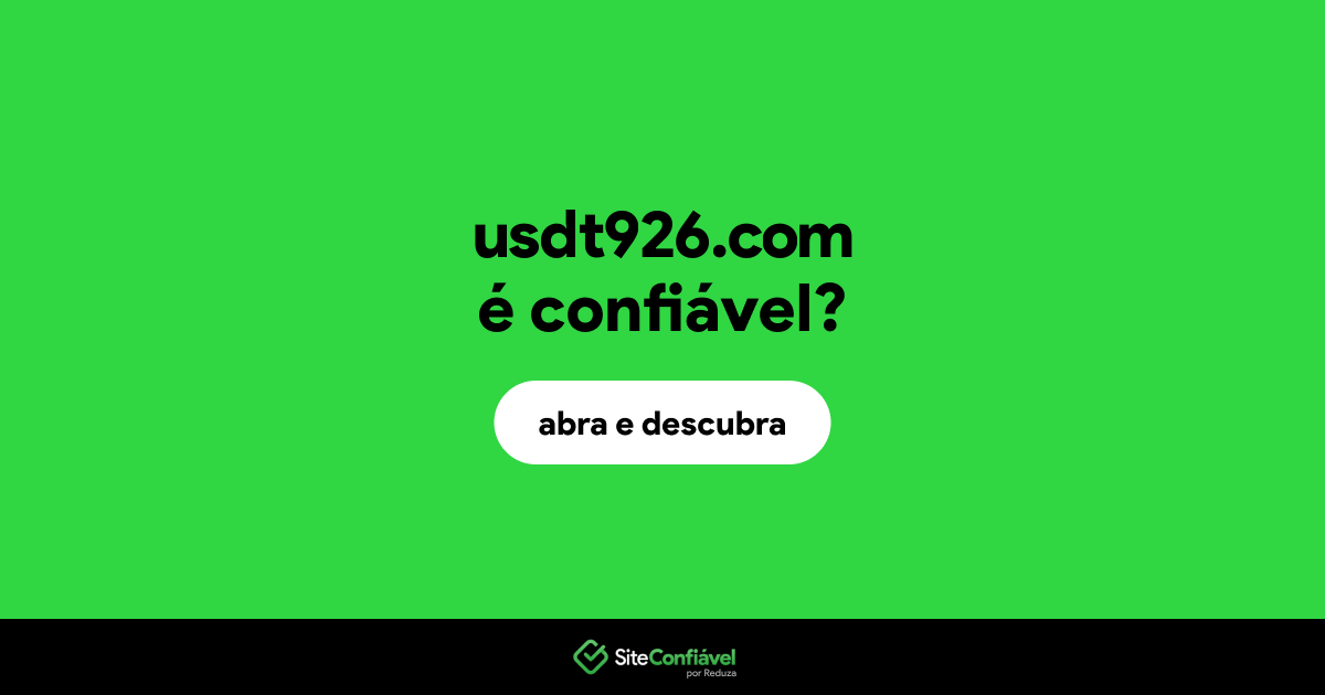 O site usdt926.com é confiável?