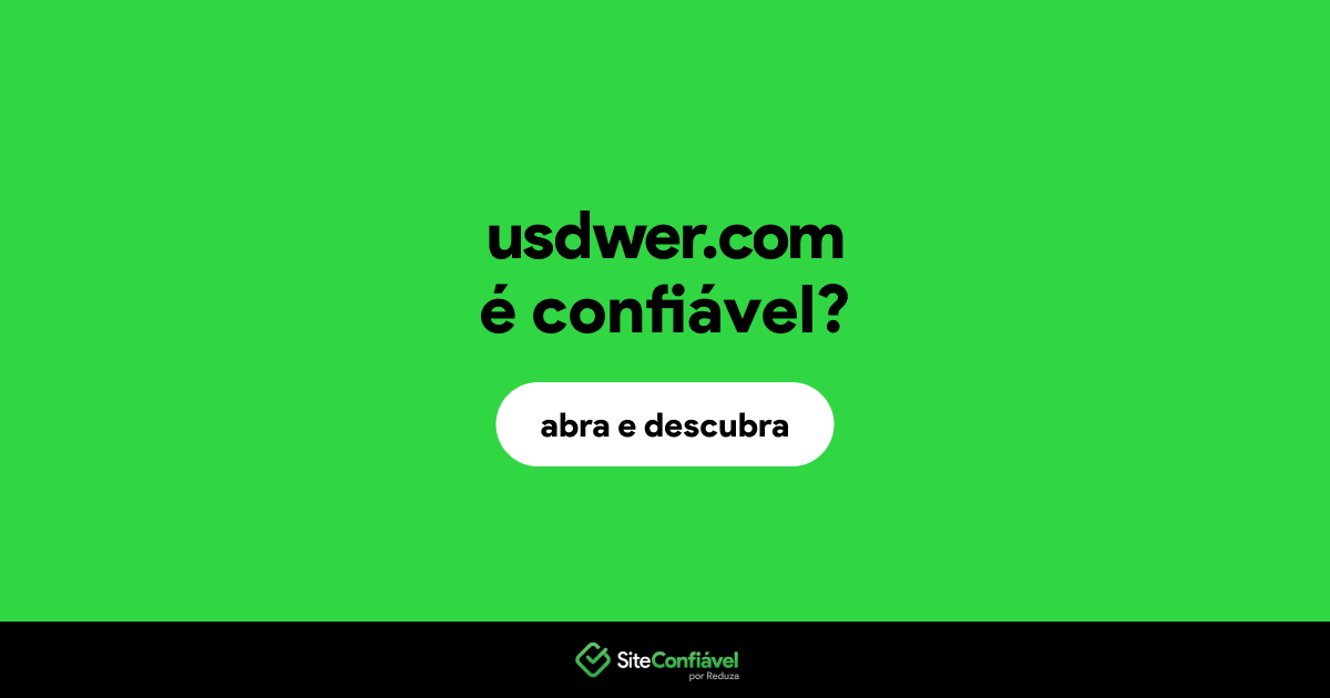O site usdwer.com é confiável?